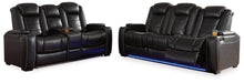 Load image into Gallery viewer, Party Time Midnight Reclining Sofa and Loveseat image