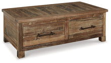 Load image into Gallery viewer, Randale Distressed Brown Coffee Table image