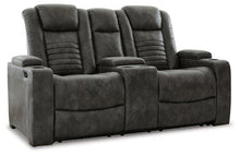 Load image into Gallery viewer, Soundcheck Storm Power Reclining Loveseat with Console image