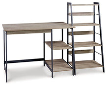 Load image into Gallery viewer, Soho Light Brown/Gunmetal Home Office Desk and Shelf image