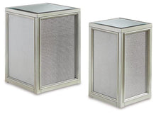 Load image into Gallery viewer, Traleena Silver Finish Nesting End Table (Set of 2) image