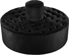 Load image into Gallery viewer, Banquet Black Velvet Ottoman/Bench image