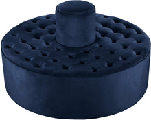 Load image into Gallery viewer, Banquet Navy Velvet Ottoman/Bench image