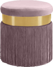 Load image into Gallery viewer, Yasmine Pink Velvet Ottoman/Stool image