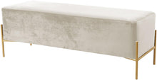 Load image into Gallery viewer, Isla Cream Velvet Bench image