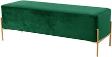 Load image into Gallery viewer, Isla Green Velvet Bench image