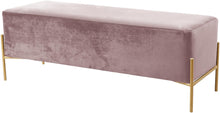 Load image into Gallery viewer, Isla Pink Velvet Bench image