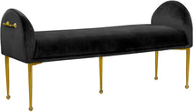 Load image into Gallery viewer, Owen Black Velvet Bench image