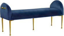 Load image into Gallery viewer, Owen Navy Velvet Bench image