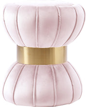 Load image into Gallery viewer, Vino Pink Velvet Ottoman/Stool image