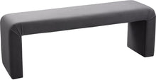Load image into Gallery viewer, Minimalist Grey Velvet Bench image
