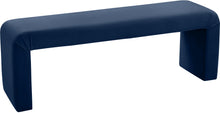 Load image into Gallery viewer, Minimalist Navy Velvet Bench image