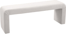 Load image into Gallery viewer, Minimalist Cream Velvet Bench image