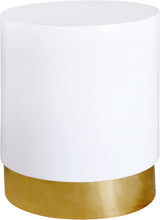 Load image into Gallery viewer, Deco White/Gold End Table image