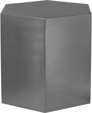 Load image into Gallery viewer, Hexagon Brushed Chrome End Table image