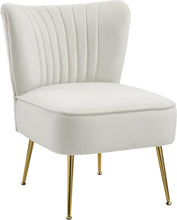 Load image into Gallery viewer, Tess Cream Velvet Accent Chair image