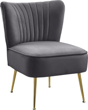 Load image into Gallery viewer, Tess Grey Velvet Accent Chair image