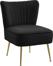 Load image into Gallery viewer, Tess Black Velvet Accent Chair image