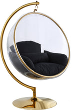 Load image into Gallery viewer, Luna Black Fabric Acrylic Swing Bubble Accent Chair (2 Boxes) image