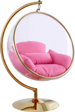 Load image into Gallery viewer, Luna Pink Fabric Acrylic Swing Bubble Accent Chair (2 Boxes) image