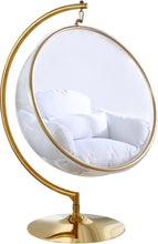 Load image into Gallery viewer, Luna White Fabric Acrylic Swing Bubble Accent Chair (2 Boxes) image