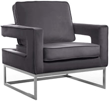 Load image into Gallery viewer, Noah Grey Velvet Accent Chair image