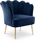 Load image into Gallery viewer, Jester Navy Velvet Accent Chair image