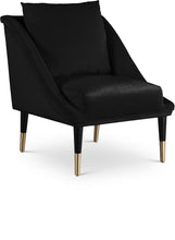 Load image into Gallery viewer, Elegante Black Velvet Accent Chair image