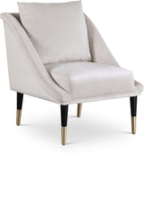 Load image into Gallery viewer, Elegante Cream Velvet Accent Chair image