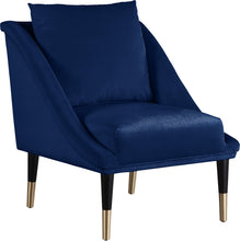 Load image into Gallery viewer, Elegante Navy Velvet Accent Chair image