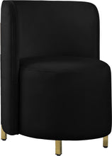 Load image into Gallery viewer, Rotunda Black Velvet Accent Chair image