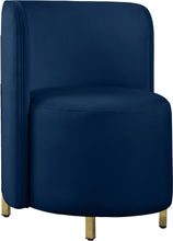 Load image into Gallery viewer, Rotunda Navy Velvet Accent Chair image