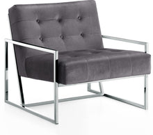 Load image into Gallery viewer, Alexis Grey Velvet Accent Chair image