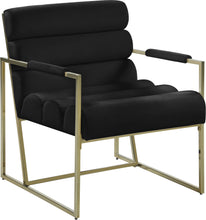 Load image into Gallery viewer, Wayne Black Velvet Accent Chair image