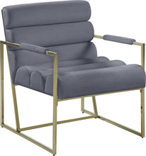Load image into Gallery viewer, Wayne Grey Velvet Accent Chair image