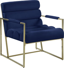 Load image into Gallery viewer, Wayne Navy Velvet Accent Chair image