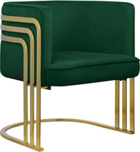 Load image into Gallery viewer, Rays Green Velvet Accent Chair image