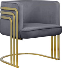 Load image into Gallery viewer, Rays Grey Velvet Accent Chair image