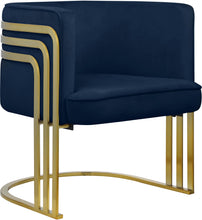 Load image into Gallery viewer, Rays Navy Velvet Accent Chair image