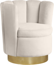 Load image into Gallery viewer, Lily Cream Velvet Accent Chair image