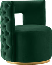 Load image into Gallery viewer, Theo Green Velvet Accent Chair image