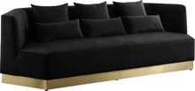 Load image into Gallery viewer, Marquis Black Velvet Sofa image