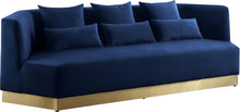 Load image into Gallery viewer, Marquis Navy Velvet Sofa image