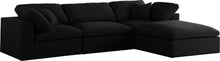 Load image into Gallery viewer, Serene Black Linen Fabric Deluxe Cloud Modular Sectional image