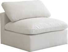 Load image into Gallery viewer, Plush Cream Velvet Standard Cloud Modular Armless Chair image