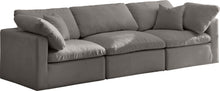 Load image into Gallery viewer, Plush Grey Velvet Standard Cloud Modular Sofa image
