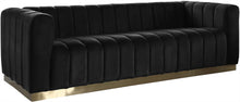 Load image into Gallery viewer, Marlon Black Velvet Sofa image