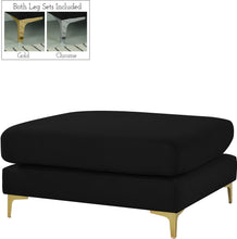 Load image into Gallery viewer, Julia Black Velvet Modular Ottoman image