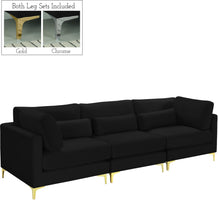 Load image into Gallery viewer, Julia Black Velvet Modular Sofa (3 Boxes) image
