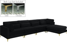 Load image into Gallery viewer, Julia Black Velvet Modular Sectional (5 Boxes) image